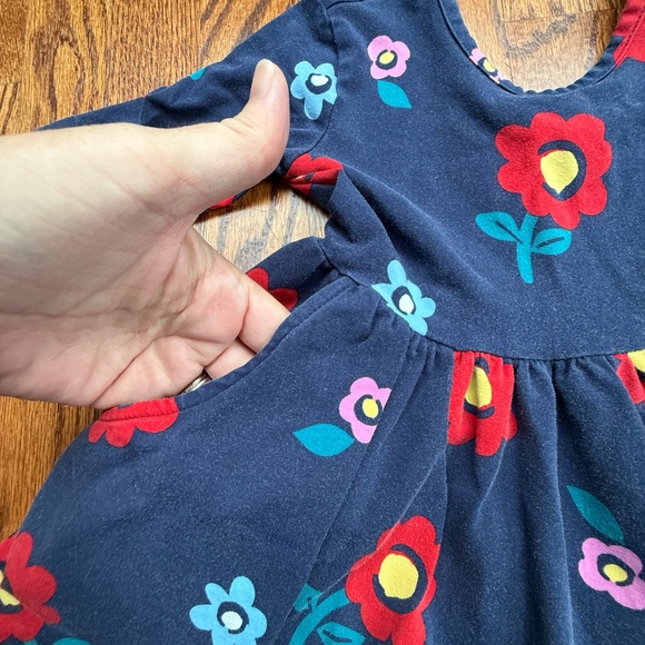 Hanna Andersson Floral Scoop Back Twirl Dress 5 - Picture 3 of 6